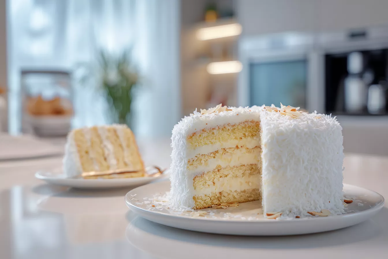 Торт «Рафаэлло»: нежный бисквит с кокосовой начинкой и кремом