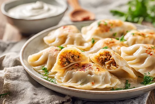 Постные вареники с капустой и грибами — сочные и очень вкусные