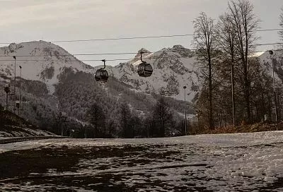Плюсовая температура установилась горнолыжном курорте под Сочи