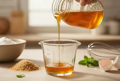 Простой способ отмерить мед без липких рук и грязной посуды