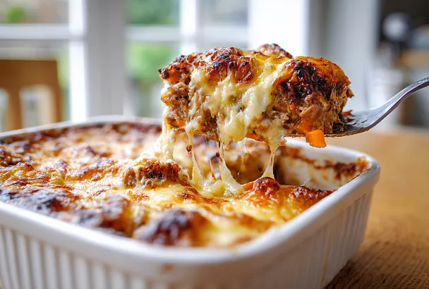 Мясо по-французски с морковной подушкой — сочное и очень вкусное