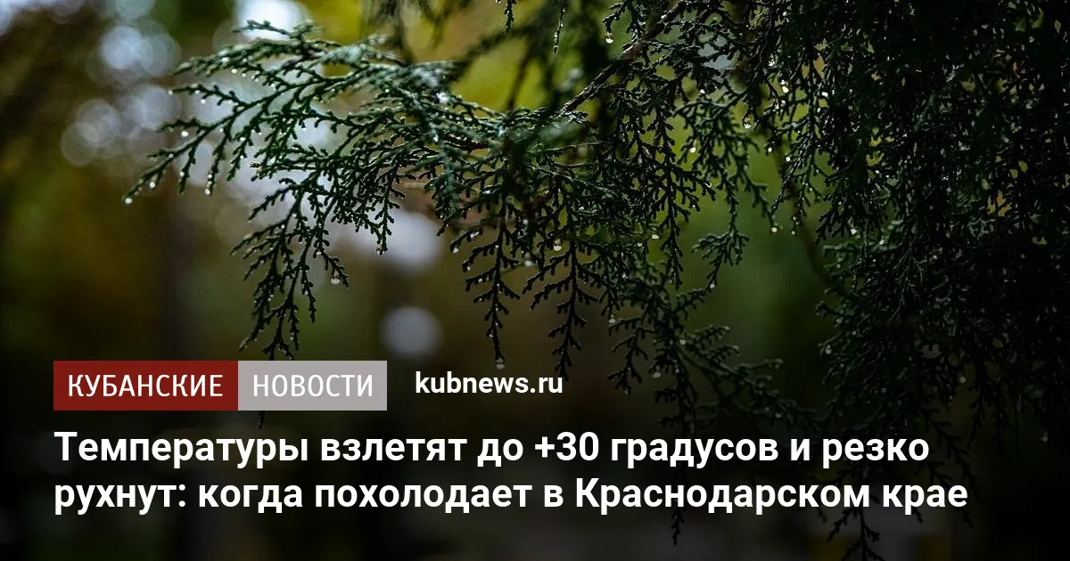 Температуры взлетят до +30 градусов и резко рухнут: когда похолодает в Краснодарском крае