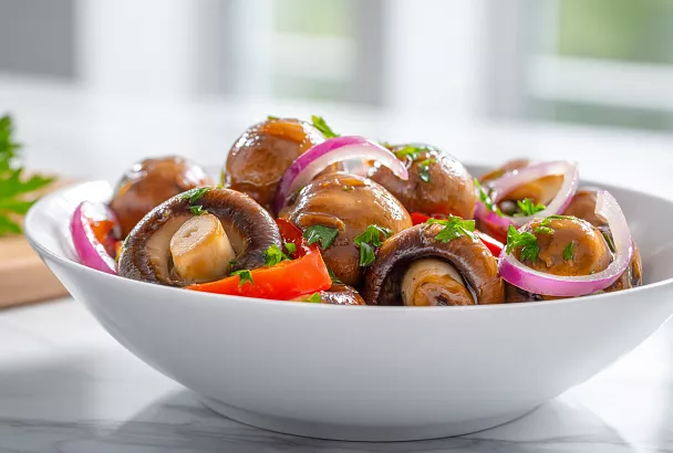 Маринованные шампиньоны за 10 минут: вкусная и быстрая закуска 