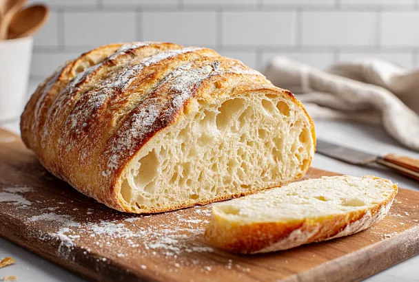 Замешиваю тесто за 5 минут без обминки – через час достаю из духовки самый мягкий и пористый домашний хлеб