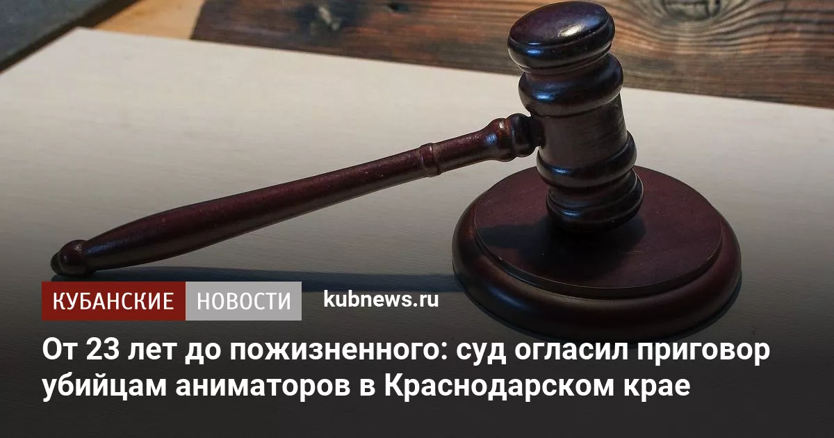 От 23 лет до пожизненного: суд огласил приговор убийцам аниматоров в Краснодарском крае