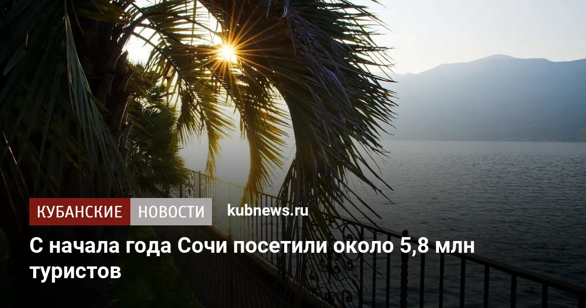 С начала года Сочи посетили около 5,8 млн туристов