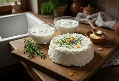 Простой рецепт домашнего сливочного сыра из кефира и сметаны