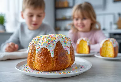 Ленивый кулич на желтках: мягкий, влажный и очень вкусный