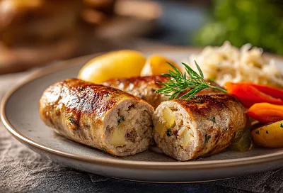 Домашняя картофельная колбаса: сочная, ароматная и очень вкусная