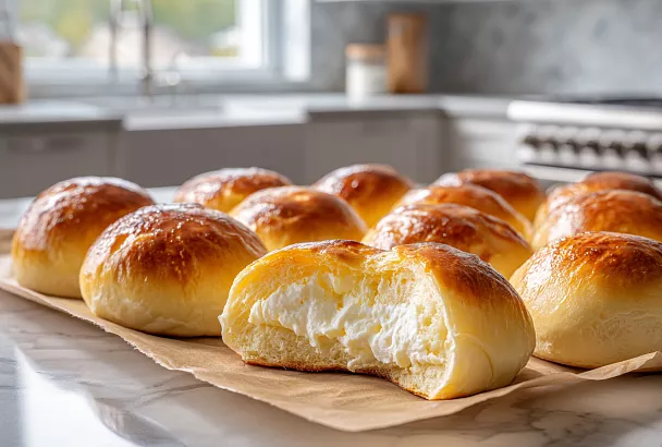 Ватрушки с творогом получаются пышными и нежными: дрожжевое тесто, которое никогда не подводит