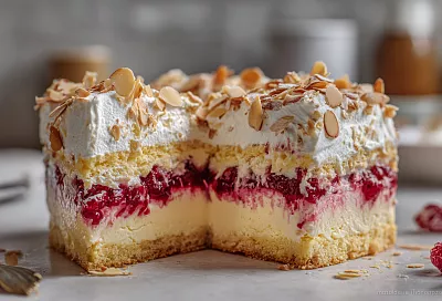 Нежнейший торт с меренгой и ягодами: тает во рту, как мороженое, завораживает кислинкой, а готовится очень просто!