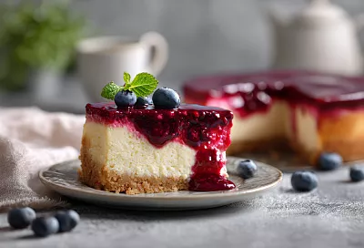 Творожный чизкейк с ягодной прослойкой, который получается с первого раза: очень вкусно и недорого