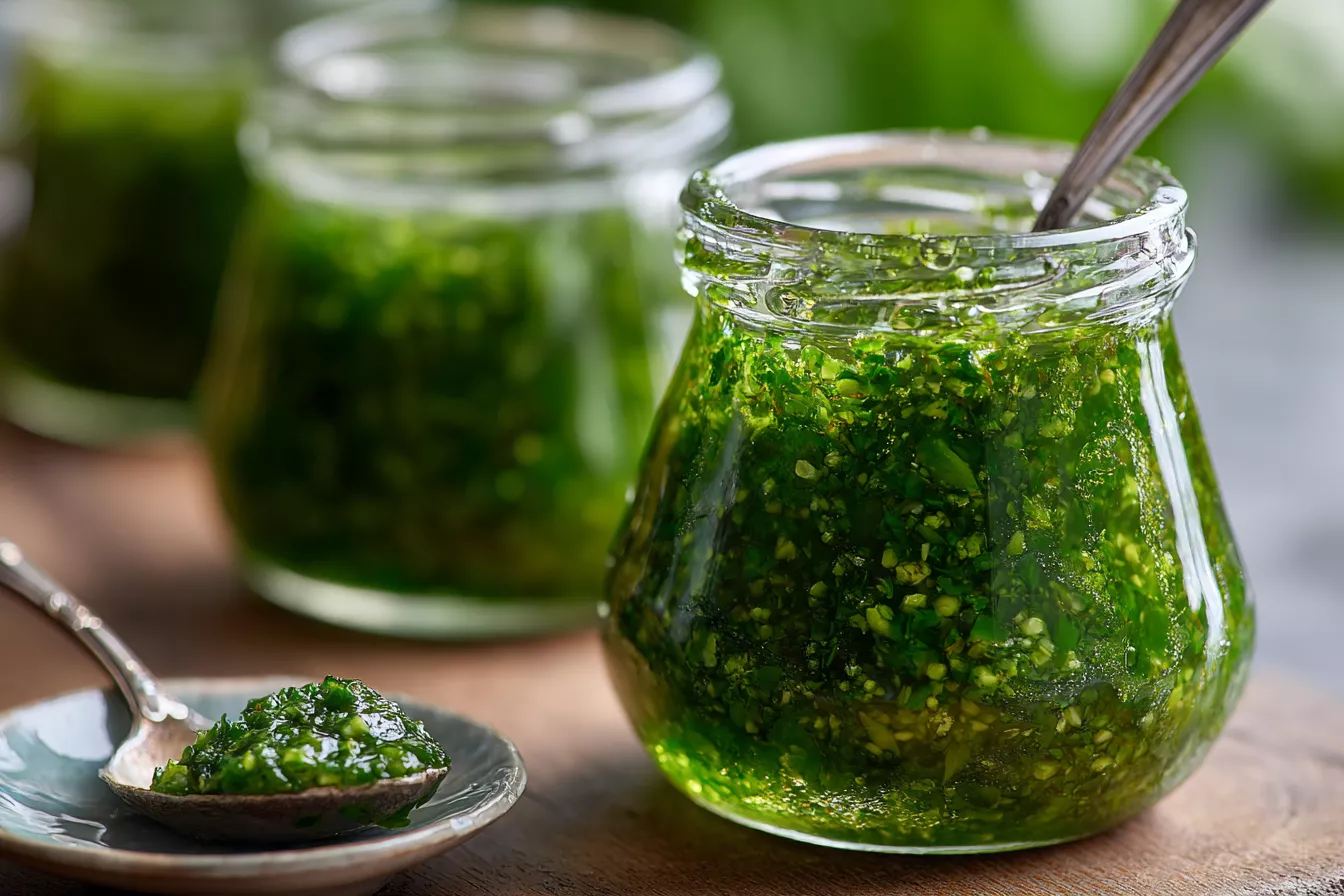 Зелёная аджика из недозрелых помидоров: яркий «чили» со свежей кислинкой