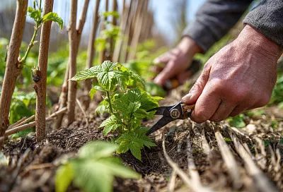 Весенний уход за малиной: обрезка, подкормка и защита для богатого урожая