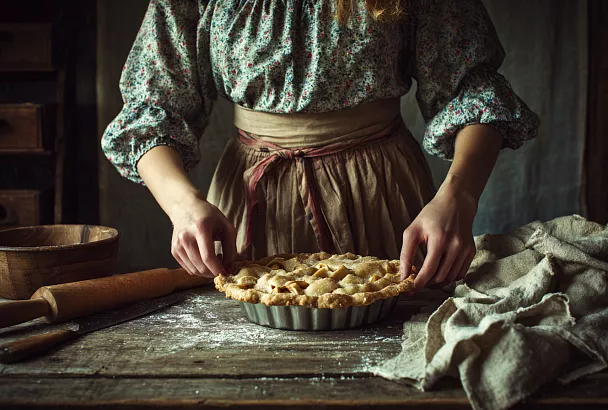 Диетический яблочный пирог без сахара: 450 ккал на всю форму