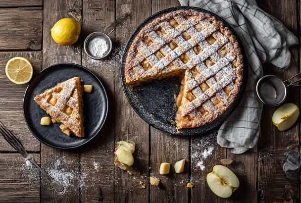 Старинный татарский яблочный пирог: много начинки, мало хлопот