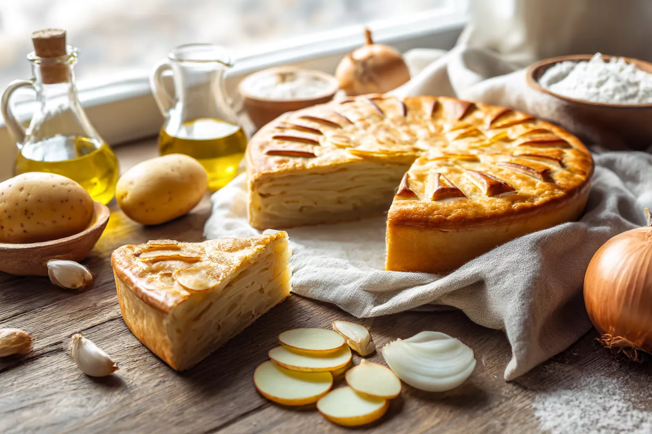 Постный пирог с картошкой и луком: тесто на воде получается нежным, как сдобное