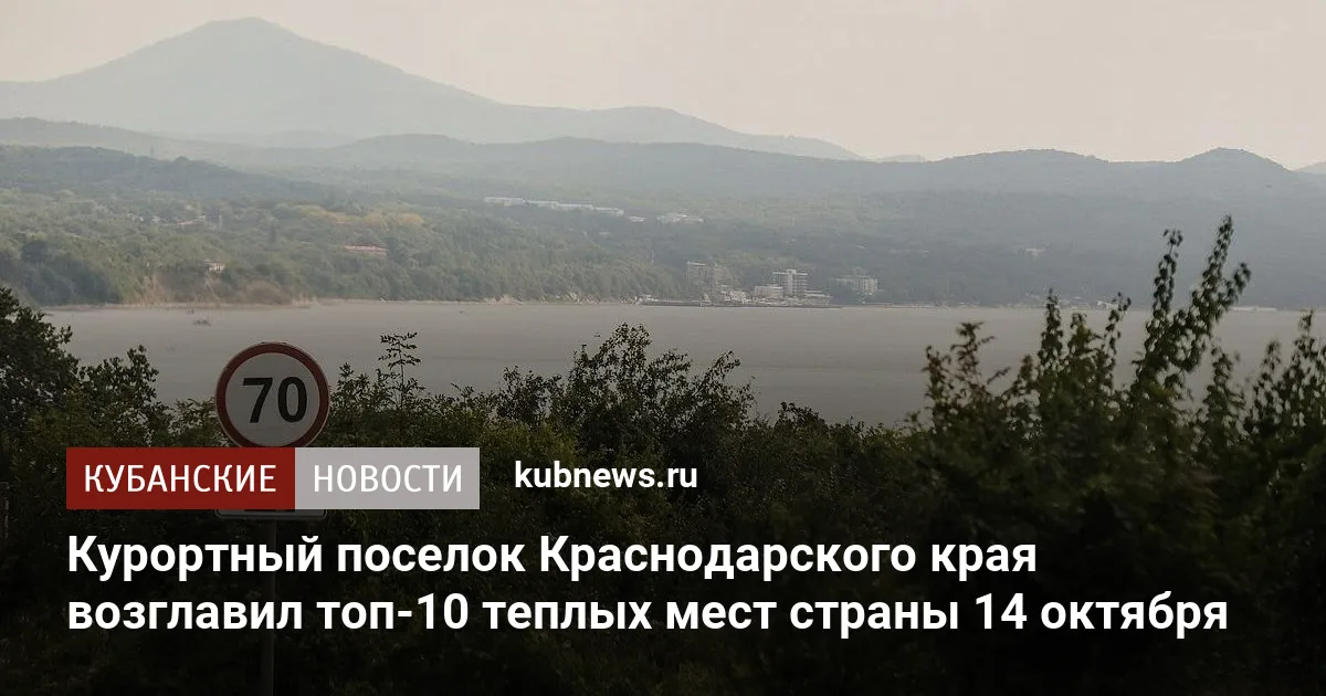 Курортный поселок Краснодарского края возглавил топ-10 теплых мест страны 14 октября