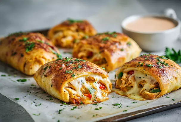 Картофельные рулетики с курицей и паприкой: нежные и сочные