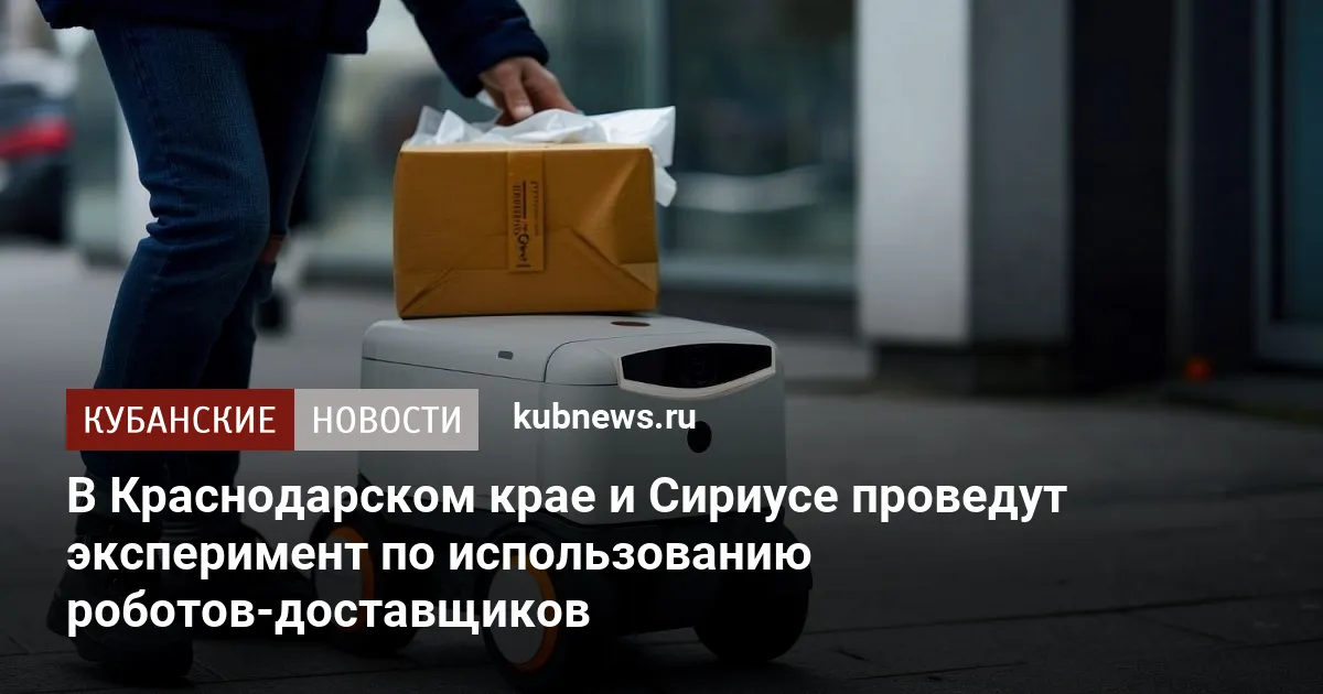 В Краснодарском крае и Сириусе проведут эксперимент по использованию роботов-доставщиков