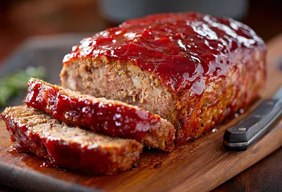 Мясной хлеб из фарша: буханка колбасы 