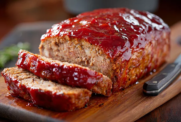 Мясной хлеб из фарша: буханка колбасы 