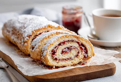 Постный рулет с вареньем: хрустящий снаружи, нежный внутри — всего за 30 минут