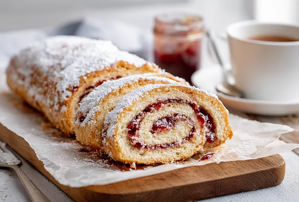 Постный рулет с вареньем: хрустящий снаружи, нежный внутри — всего за 30 минут
