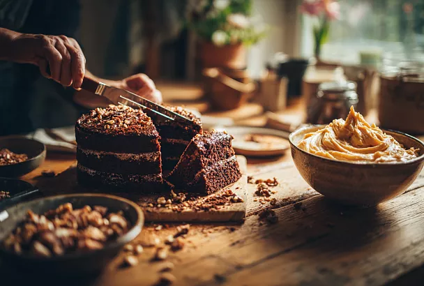 Быстрый торт на кефире: мягкий и сочный десерт за 15 минут