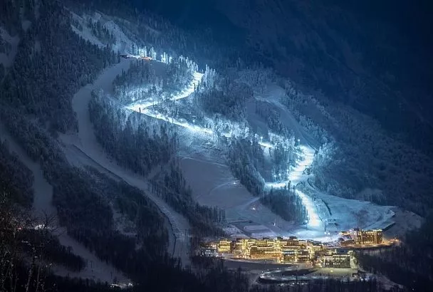 Вечернее катание запустят в горном кластере Сочи с 29 декабря