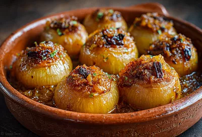 Бацалоним: праздничное еврейское блюдо с карамельным луком