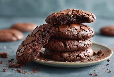 Шоколадное печенье со вкусом брауни за 5 минут: нежное внутри и хрустящее снаружи