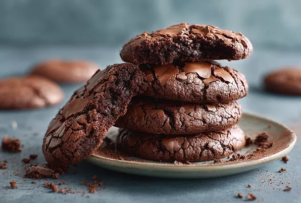 Шоколадное печенье со вкусом брауни за 5 минут: нежное внутри и хрустящее снаружи