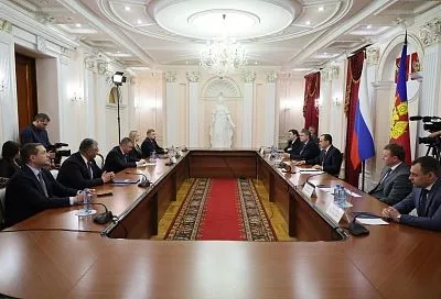 Губернатор Кубани Вениамин Кондратьев встретился с председателем либерально-демократической партии России Леонидом Слуцким