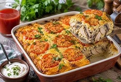 Смешиваю куриную грудку с творогом и яйцами: получается сочная белковая запеканка