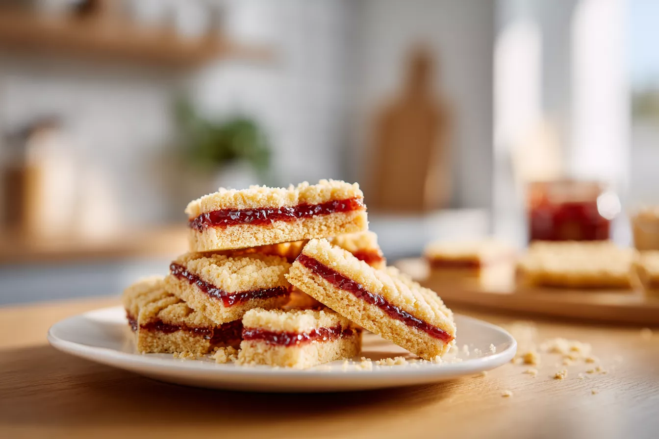 Песочные полоски из детства – нежные с джемом за 30 минут