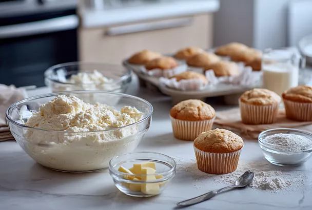 Творожные кексы за полчаса: нежные, воздушные и без хлопот