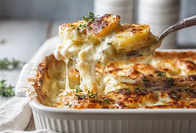 Картофельная запеканка с курицей и сливочной заливкой — нежная и очень вкусная