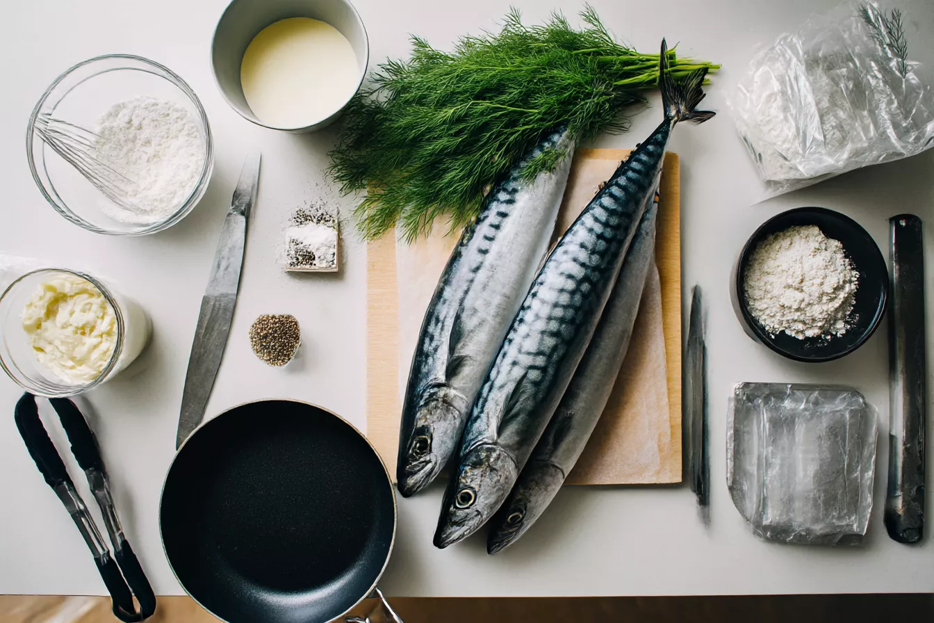 Скумбрия по-норвежски в сливках с укропом