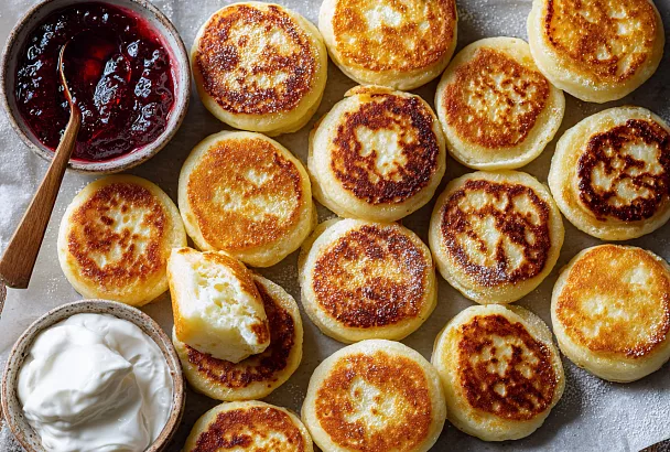 Запечённые сырники с рисовой мукой: заранее к завтраку