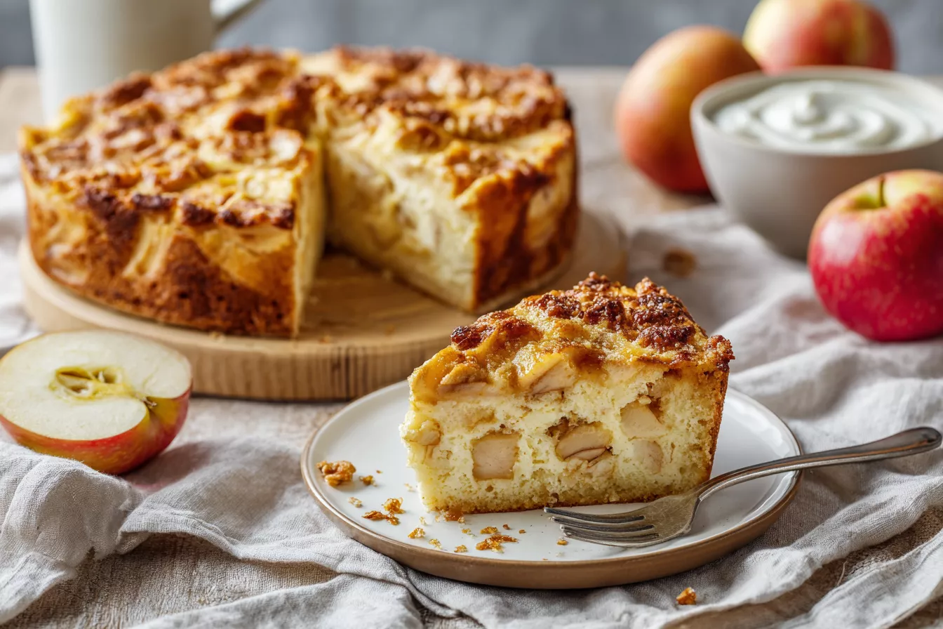 Беру йогурт и яблоки – мой рецепт идеального пирога. Тает во рту, как облако, и вкуснее любого торта!