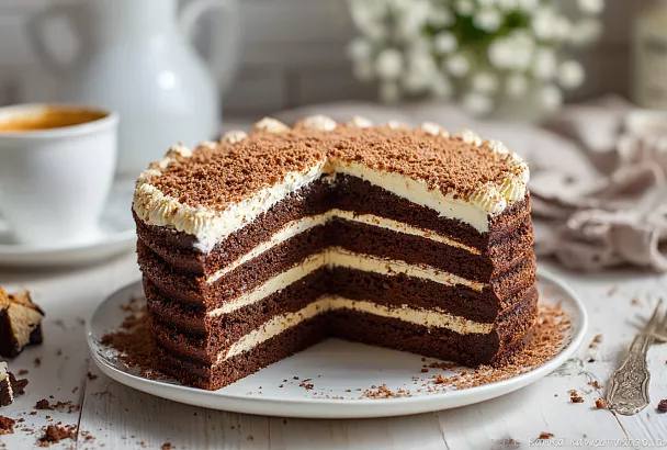 Торт на сковороде: быстрый и сочный десерт без печенья