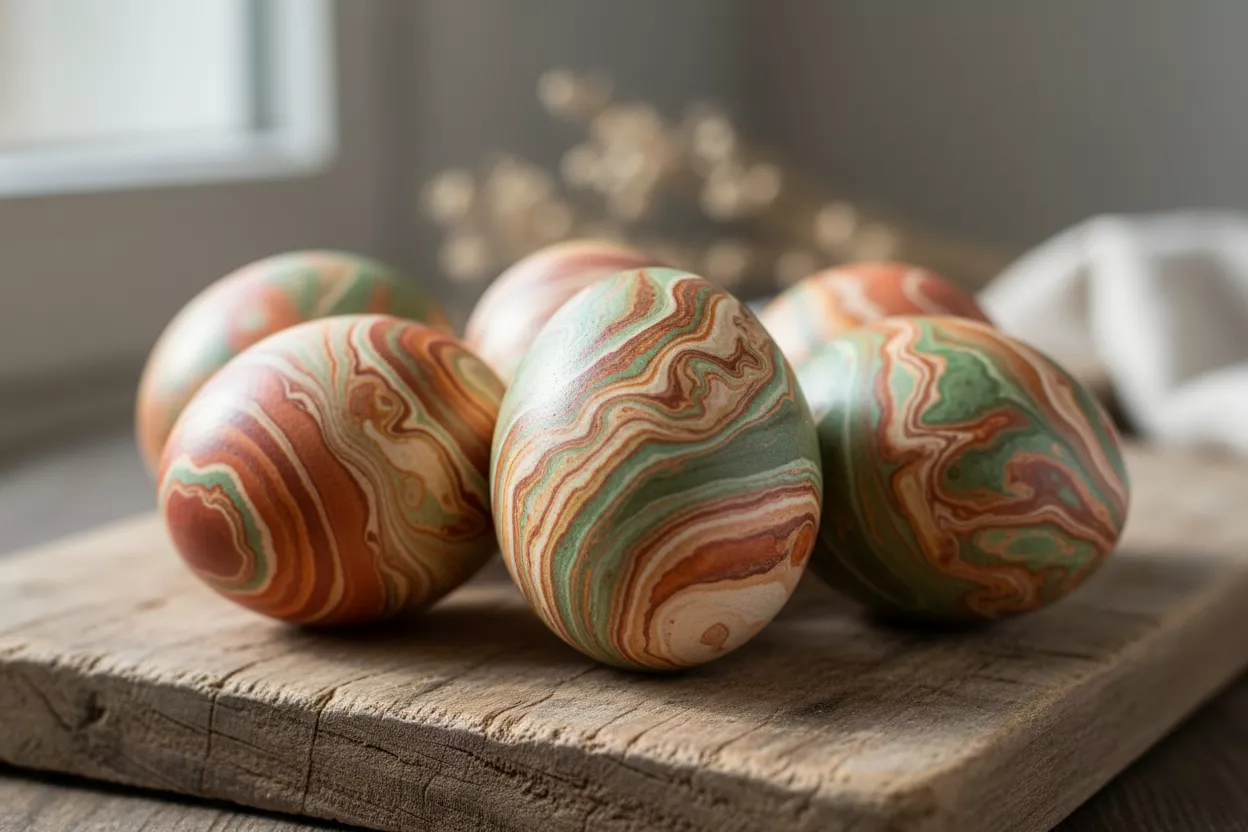 Оригинальные "мраморные" яйца: в чем секрет идеального окрашивания