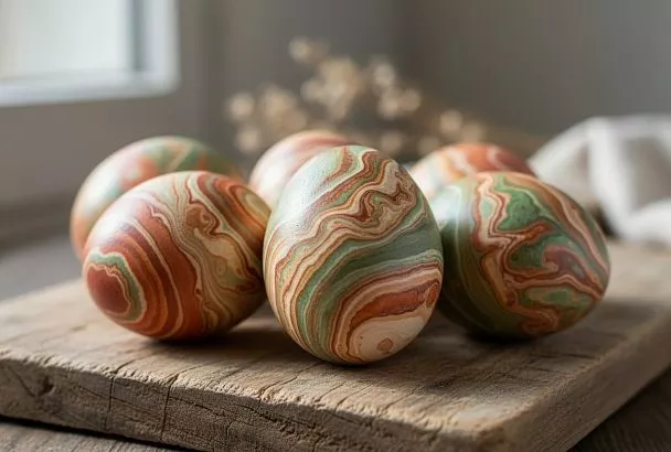 Оригинальные "мраморные" яйца: в чем секрет идеального окрашивания