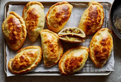 Постные жареные пирожки с капустой на сковороде: без яиц и молока