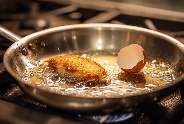 Куриная грудка с секретом бабушки и паста в сливочно-томатном соусе