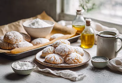 Замешиваю тесто на воде и через считанные минуты пеку нежнейшие пряники к чаю