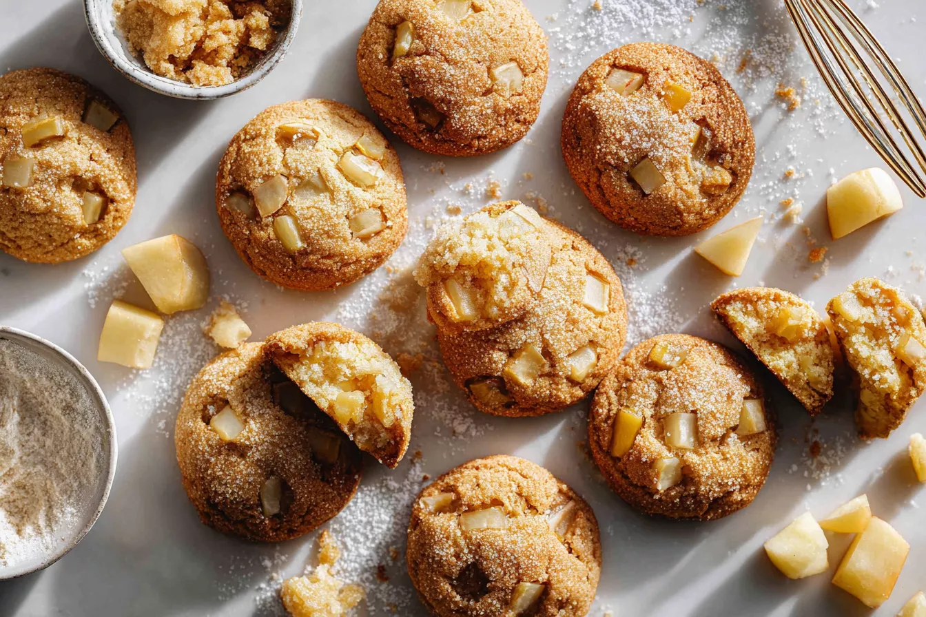 Если есть 2 яблока, пеку это печенье на скорую руку – 5 минут замеса, 20 минут в духовке, 16 хрустящих булочек