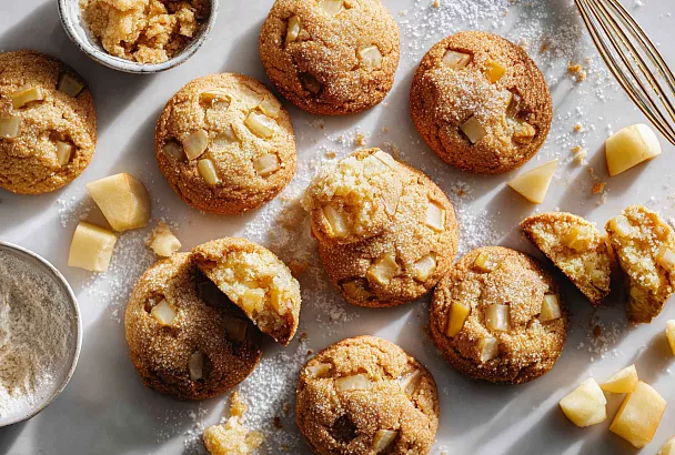 Если есть 2 яблока, пеку это печенье на скорую руку – 5 минут замеса, 20 минут в духовке, 16 хрустящих булочек