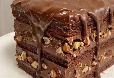 Духовка не нужна:  торт «Сникерс» готовлю на сковороде за 20 минут вместе с замесом теста и выпечкой